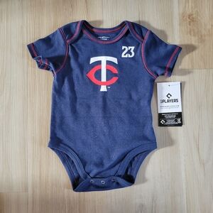 Genuine Merchandise Navy Onesie with Red Stitching, Size 3-6 Months